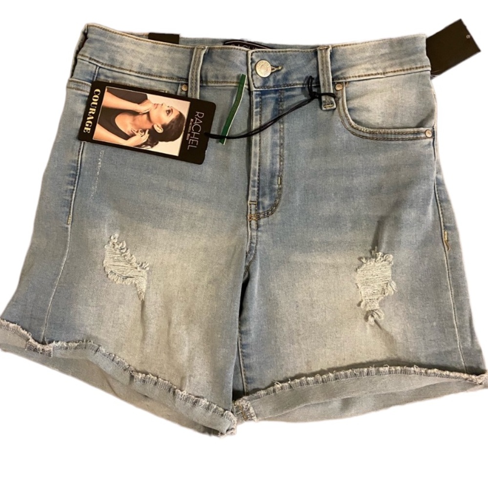Rachel Roy roll cuff mid rise jean shorts, size 4